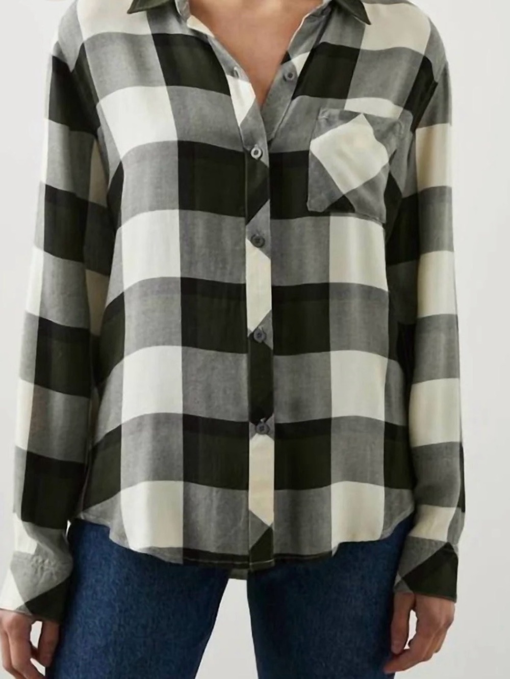 Rails Hunter Plaid Button-Down Shirt - Black & Cream